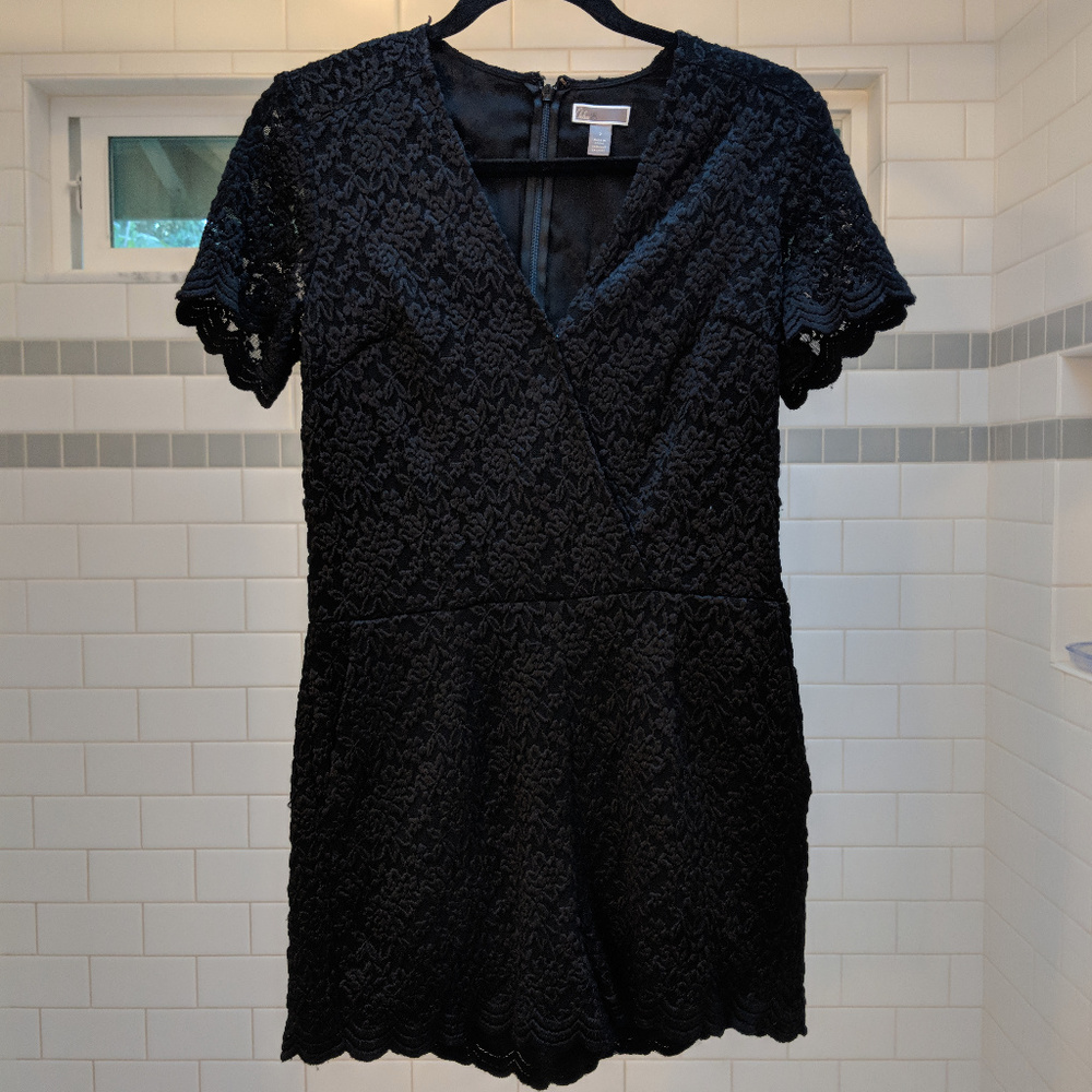 Black Lace Romper